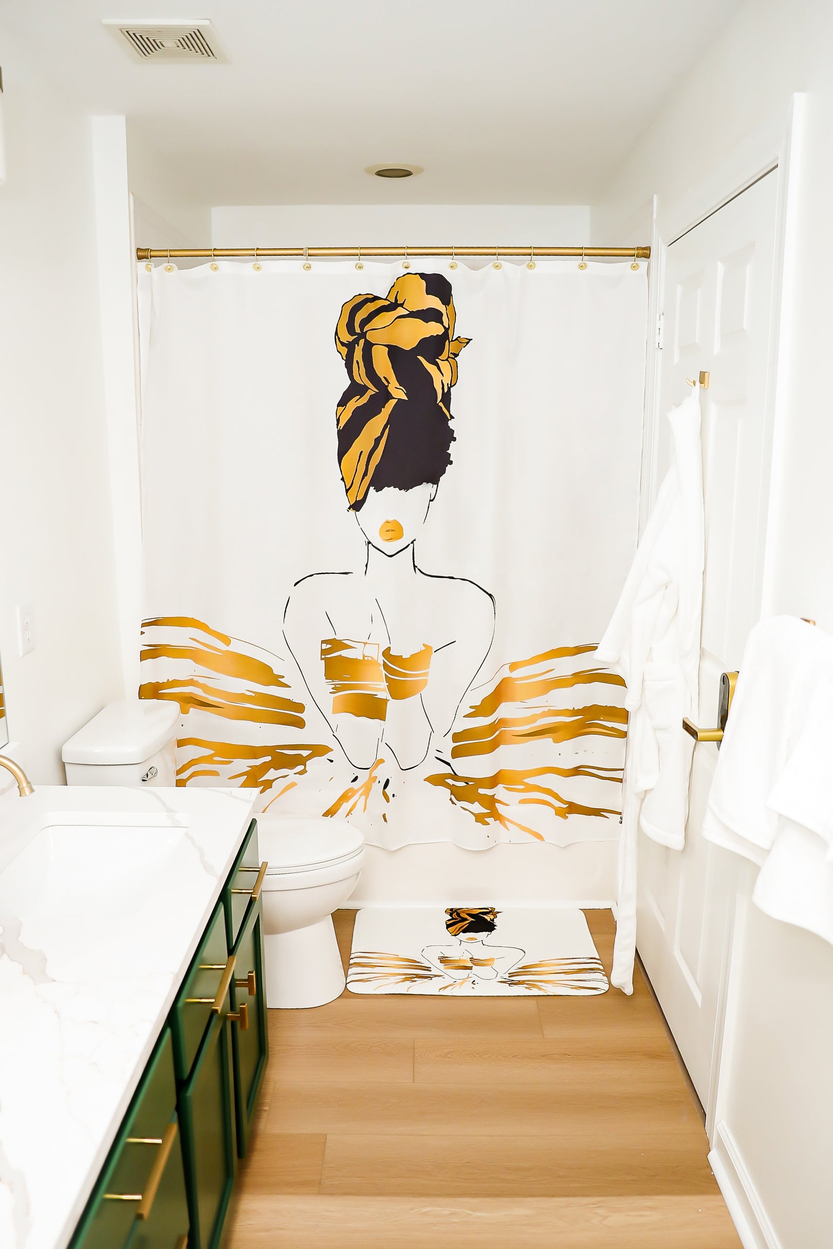 Oro Shower Curtain - White
